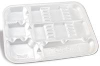 (imagen para) Protray - Bandeja Organizadora Descartable - Blanca